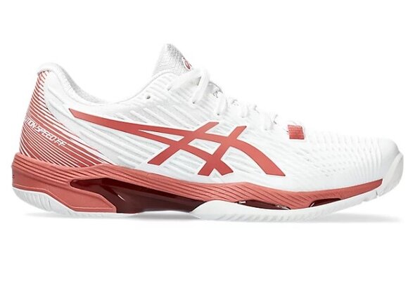 Asics Solution Speed FF 2 Women's Tennis Shoe (White/Light Garnet)