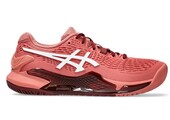 Asics Gel Resolution 9 Women's Clay Tennis Shoe (Light Garnet/White)