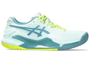 Asics Gel Resolution 9 WIDE Women's Tennis Shoe (Soothing Sea/Gris Blue)
