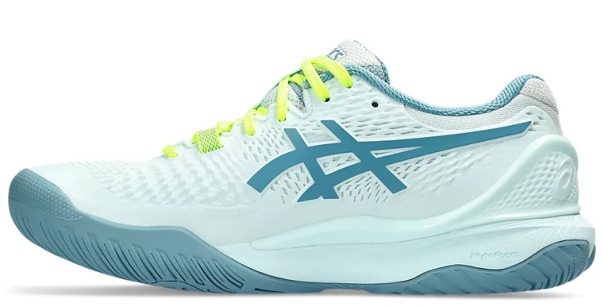 Asics Gel Resolution 9 WIDE Women's Tennis Shoe (Soothing Sea/Gris Blue)