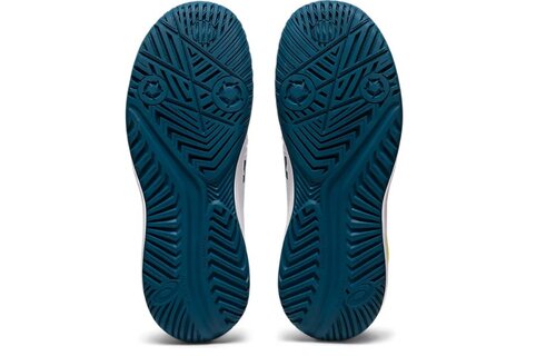 Asics Gel Resolution 9 GS Junior Tennis Shoe (White/Restful Teal)