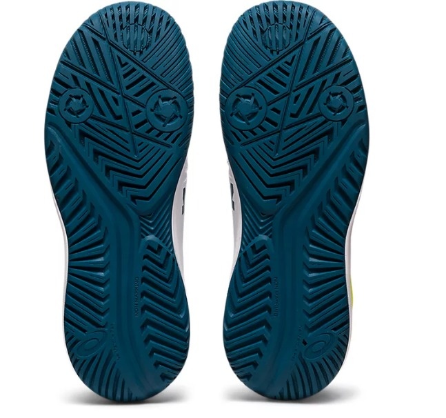 Asics Gel Resolution 9 GS Junior Tennis Shoe (White/Restful Teal)