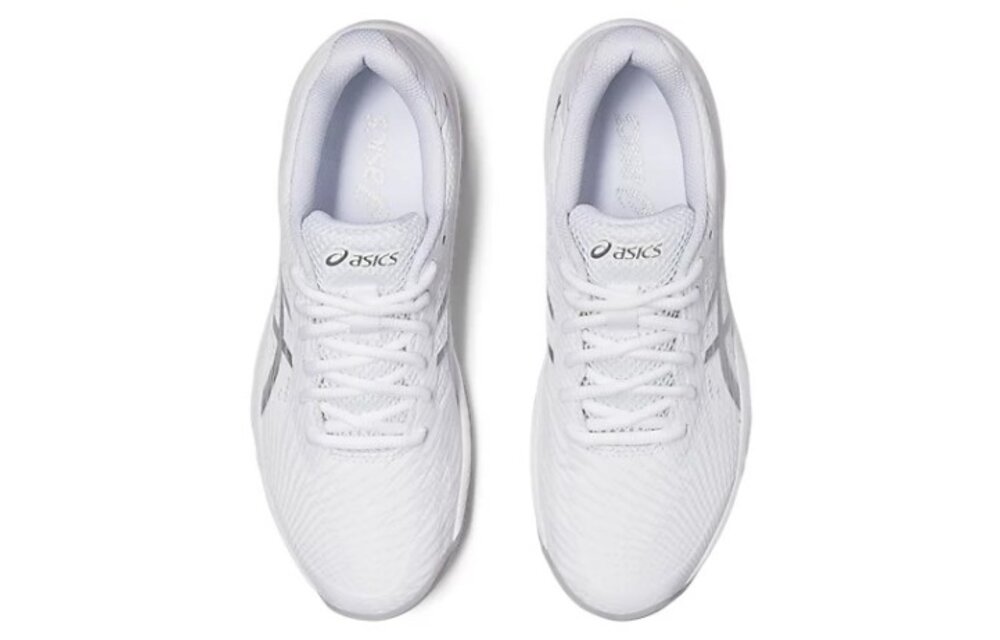 ASICS Women&s Gel-Dedicate 6 Tennis Shoes - White/Silver, 11