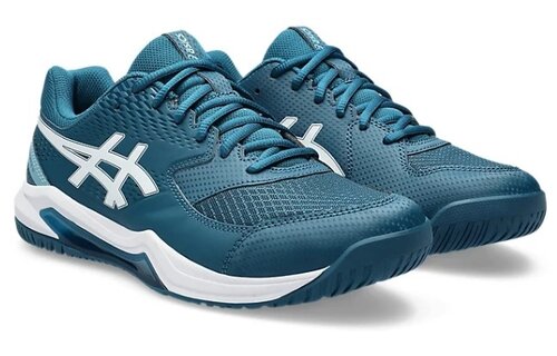 Asics Gel Dedicate 8 Men's Tennis Shoe WIDE (Restful Teal/White)