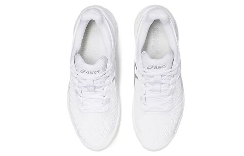 Asics Gel Resolution 9 Women's Tennis Shoe (White/Pure Silver)