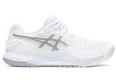 Asics Gel Resolution 9 Women's Tennis Shoe (White/Pure Silver)