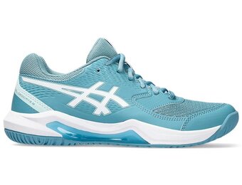 Asics Gel Dedicate 8 Women's Tennis Shoe (Gris Blue/White)