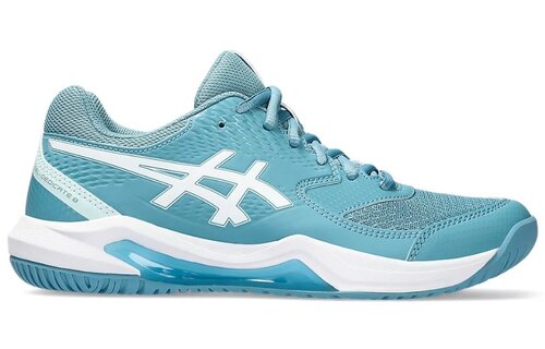 Asics Gel Dedicate 8 Women's Tennis Shoe (Gris Blue/White)