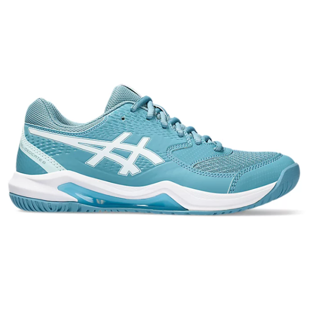 Asics Gel Dedicate Women's Tennis Shoe WIDE (Gris Blue/White