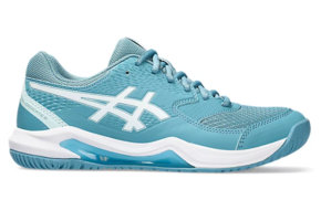 Asics Gel Dedicate 8 Women's Tennis Shoe WIDE (Gris Blue/White)