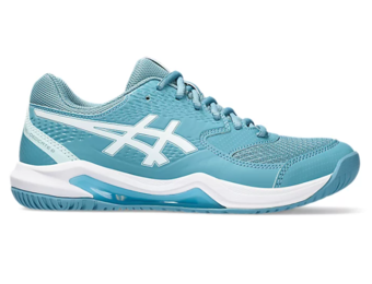 Asics Gel Dedicate 8 Women's Tennis Shoe WIDE (Gris Blue/White)