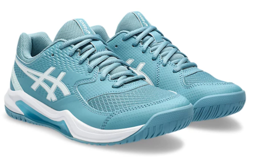 Asics Gel Dedicate 8 Women's Tennis Shoe WIDE (Gris Blue/White)