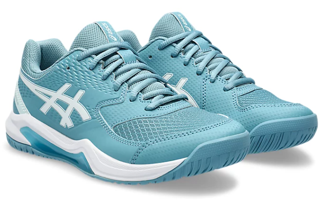 Asics Gel Dedicate 8 Women's Tennis Shoe WIDE (Gris Blue/White)
