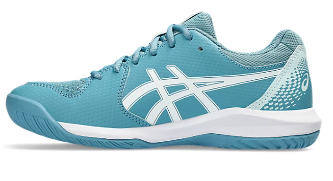 Asics Gel Dedicate 8 Women's Tennis Shoe WIDE (Gris Blue/White)