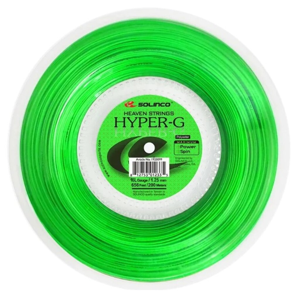 Solinco Hyper-G 16L/1.25 Tennis String Reel (Green) 