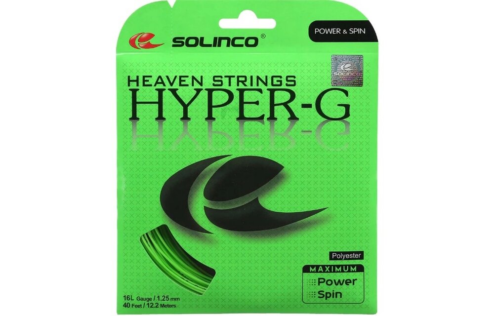 Solinco Hyper-G 16L/1.25 Tennis String (Green) 