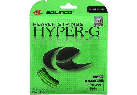 Solinco Hyper-G 16L/1.25 Tennis String (Green)