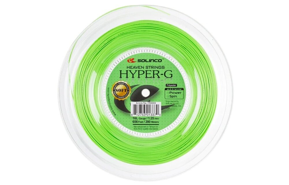 Solinco Hyper-G Soft 16L/1.25 Tennis String Reel (Green