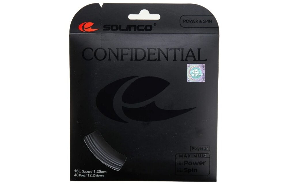 Solinco Confidential 17/1.20 Tennis String (Grey) 