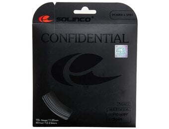 Solinco Confidential 17/1.20 Tennis String (Grey)