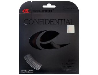 Solinco Confidential 16L/1.25 Tennis String (Grey)