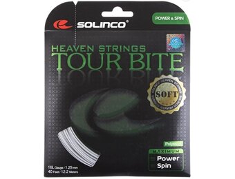 Solinco Tour Bite Soft 16L/1.25 Tennis String (Silver)