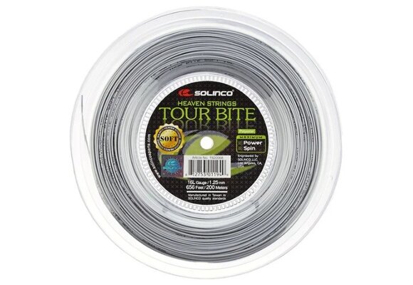 Solinco Tour Bite Soft 16L/1.25 Tennis String Reel (Silver)