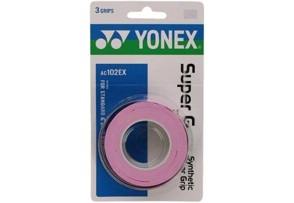 Yonex Super Grap Overgrip 3 Pack (Pink)
