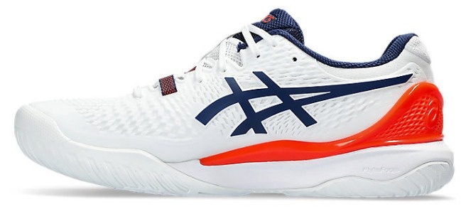 Asics Gel Resolution 9 Men's Tennis Shoe (White/Blue Expanse)