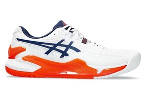 Asics Gel Resolution 9 Men's Tennis Shoe (White/Blue Expanse)