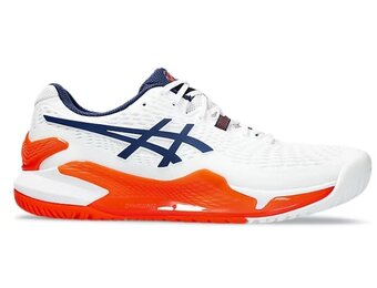 Asics Gel Resolution 9 Men's Tennis Shoe (White/Blue Expanse)