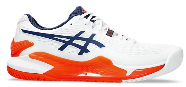 Asics Gel Resolution 9 Men's Tennis Shoe (White/Blue Expanse)