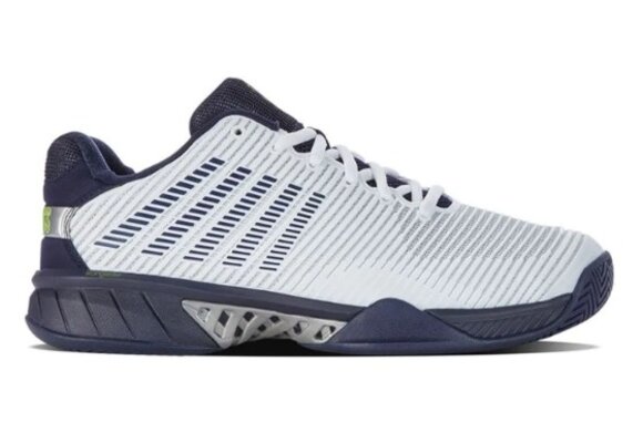K-Swiss Hypercourt Express 2 Men's Tennis Shoe (White/Peacoat/Silver)
