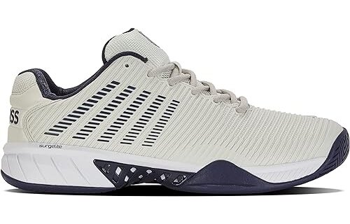K-Swiss Hypercourt Express 2 Men's Tennis Shoe WIDE (Gray/White/Peacoat)