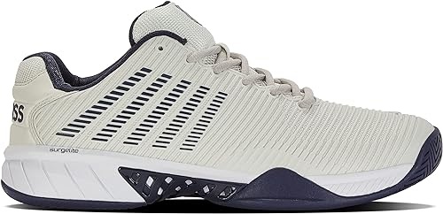 K-Swiss Hypercourt Express 2 Men's Tennis Shoe WIDE (Gray/White/Peacoat)