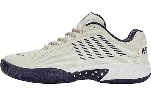 K-Swiss Hypercourt Express 2 Men's Tennis Shoe WIDE (Gray/White/Peacoat)