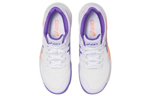 Asics Gel Resolution 9 GS Junior Tennis Shoe (White/Amethyst)