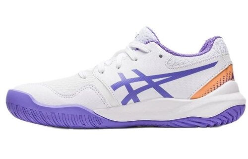 Asics Gel Resolution 9 GS Junior Tennis Shoe (White/Amethyst)