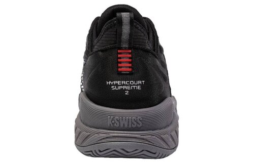 K-Swiss Hypercourt Supreme 2 Men's Tennis Shoe (Black/Grey)