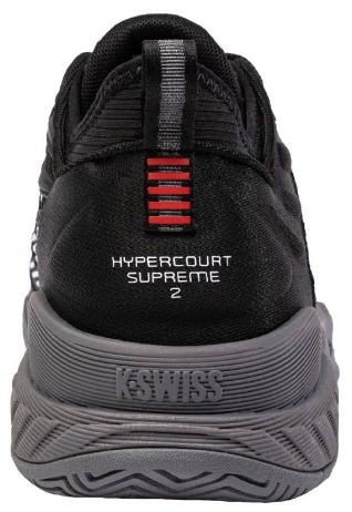 K-Swiss Hypercourt Supreme 2 Men's Tennis Shoe (Black/Grey)