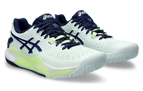 Asics Gel Resolution 9 Women's Tennis Shoe (Mint/Blue)