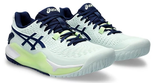 Asics Gel Resolution 9 Women's Tennis Shoe (Mint/Blue)