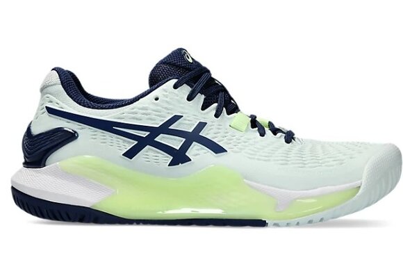 Asics Gel Resolution 9 Women's Tennis Shoe (Mint/Blue)