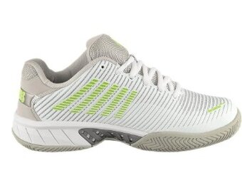 K-Swiss Hypercourt Express 2 Women's Tennis Shoe (White/Gray/Lemon)