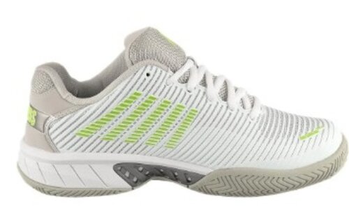 K-Swiss Hypercourt Express 2 Women's Tennis Shoe (White/Gray/Lemon)