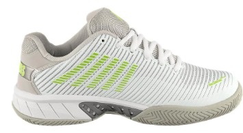 K-Swiss Hypercourt Express 2 Women's Tennis Shoe (White/Gray/Lemon)
