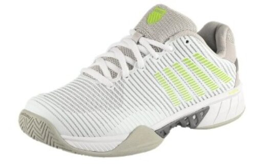 K-Swiss Hypercourt Express 2 Women's Tennis Shoe (White/Gray/Lemon)