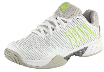 K-Swiss Hypercourt Express 2 Women's Tennis Shoe (White/Gray/Lemon)