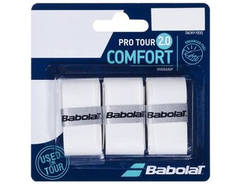 Babolat Pro Tour 2.0 Overgrip x3 (White)