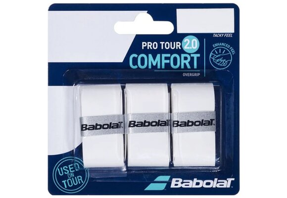 Babolat Pro Tour 2.0 Overgrip x3 (White)